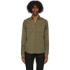 SAINT LAURENT KHAKI CLASSIC WESTERN SHIRT