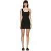 CHRISTOPHER ESBER SSENSE EXCLUSIVE BLACK ASYMMETRIC STRAP MINI DRESS