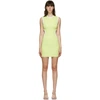 CHRISTOPHER ESBER SSENSE EXCLUSIVE GREEN & WHITE NEGATIVE SPACE DRESS