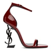 SAINT LAURENT RED PATENT OPYUM 110 SANDALS