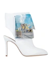 Natasha Zinko Beach Trash Logo Ankle Boots In White