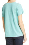 Eileen Fisher U-neck T-shirt In Sea Green