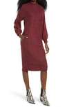 ALL IN FAVOR BRUSHED JERSEY LONG SLEEVE DRESS,DR96449-001
