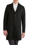 Cole Haan Regular Fit Stretch Wool Coat In Black