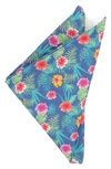 CUFFLINKS, INC TROPICAL COTTON POCKET SQUARE,CC-TROP-PT-PS