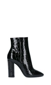 SAINT LAURENT SAINT LAURENT EMBOSSED BLOCK HEEL BOOTS