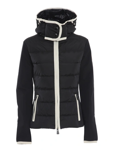 Moncler Tech Fabric Padded Chest Jacket In Black