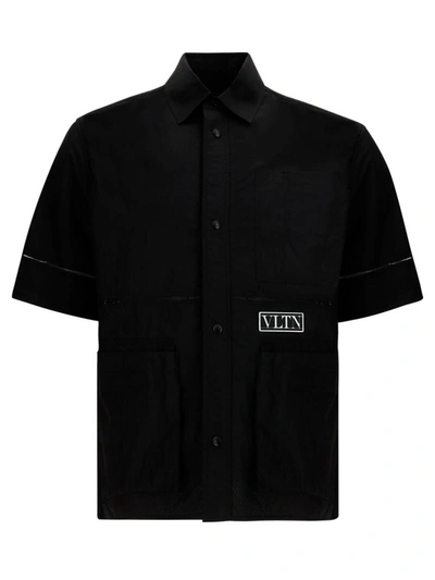 Valentino Vltn Tag Shirt In Black