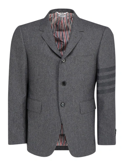 Thom Browne Cashmere Wool Blend Blazer In Grey