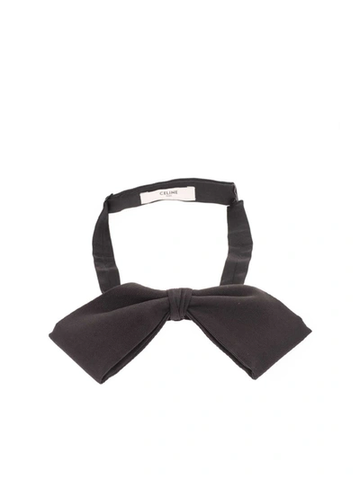 Celine Céline Women's Black Wool Bow Tie