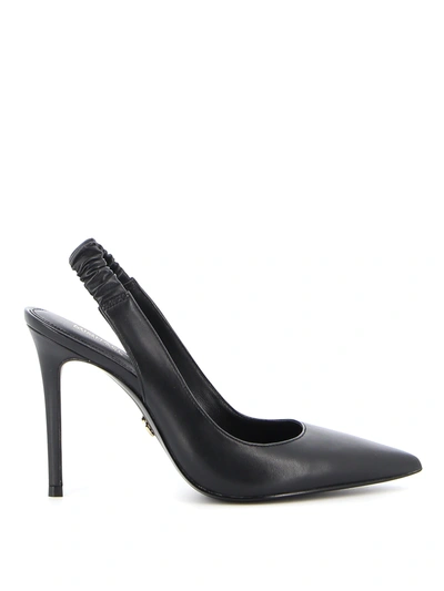 Michael Kors Raleigh Slingback Model Pump Shoe In Black Leather