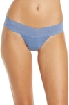 Hanky Panky Organic Cotton Thong In Chambray