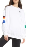 Nike Sportswear Flag Pack Crewneck Pullover In White