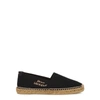 Saint Laurent Logo-embroidered Canvas Espadrilles In Black