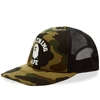 A BATHING APE A Bathing Ape 1st Camo College Mesh Cap