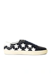 Saint Laurent Court Classic Sl/06 Star Low Top Sneaker In Marine & Blanc Optique