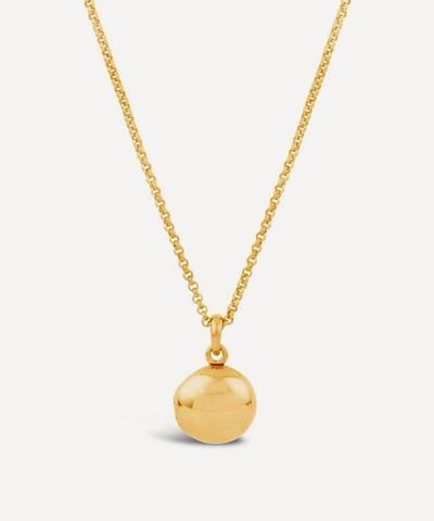 Dinny Hall Gold Plated Vermeil Silver My World Button Locket Necklace