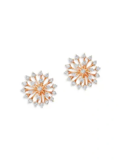 Hueb Women's Luminus 18k Rose Gold & Diamond Stud Earrings
