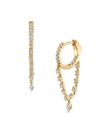Anita Ko Women's 18k Yellow Gold & Diamond Chain Sienna Huggie Earrings