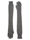 The Row Besede Cashmere & Silk Long Gloves In Charcoal