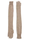 The Row Besede Cashmere & Silk Long Gloves In Taupe