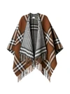 BURBERRY GIANT CHECK TO CHECK WOOL CAPE,400012882996