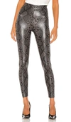 Commando Reptile Embossed Faux Leather Leggings In Gray Snake