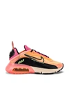 Nike Air Max 2090 Sneaker In Orange And Pink In Barley Volt  Black Atomic Pink  Pink Glo