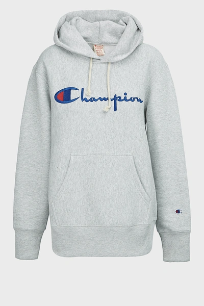 Champion Big Script Hooded Sweatshirt - M - Also In: Xxl, L, Xl, S In Grey