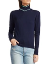 MAGGIE MARILYN MAKE A DIFFERENCE STRIPED-TRIM TURTLENECK,0400012500426