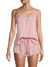 IN BLOOM 2-Piece Lace Cami Top & Short Sleepwear Set,0400013200704