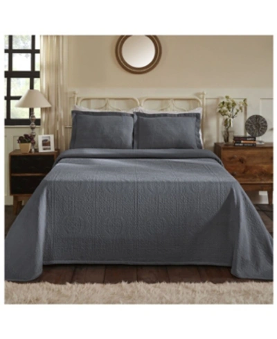 SUPERIOR 100% COTTON FLEUR DE LIS MEDALLION ALL-SEASON 3-PIECE COVERLET SET, FULL