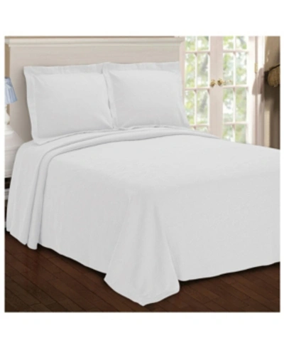 Superior 100% Cotton Paisley Matelasse All-season 3-piece Coverlet Set, King In White