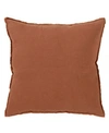 SARO LIFESTYLE FRINGED LINEN DECORATIVE PILLOW, 20" X 20"