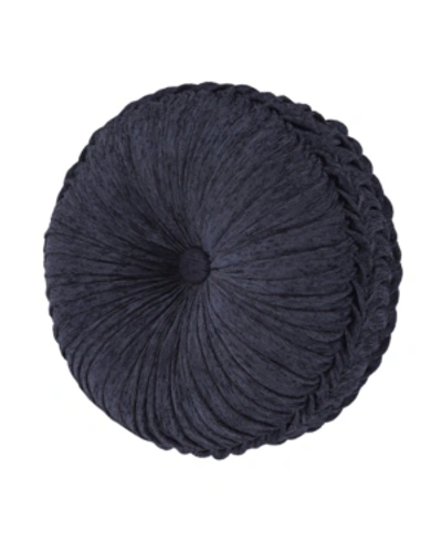 J QUEEN NEW YORK WOODSTOCK TUFTED DECORATIVE PILLOW, 15" ROUND