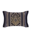 J Queen New York Woodstock Decorative Pillow, 15" X 20" In Indigo