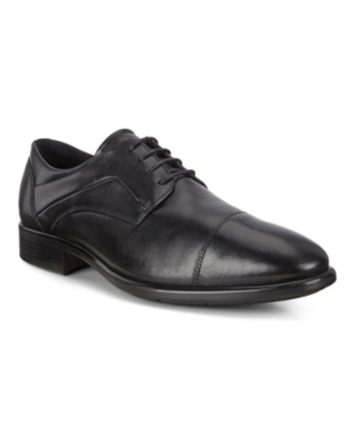 Ecco Men's Citytray Plus Toe Cap Derby Shoe In Black