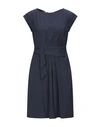 Armani Collezioni Short Dress In Slate Blue
