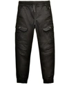 Ring Of Fire Big Boys Cayden Slanted Cargo Stretch Jogger Pants In Black