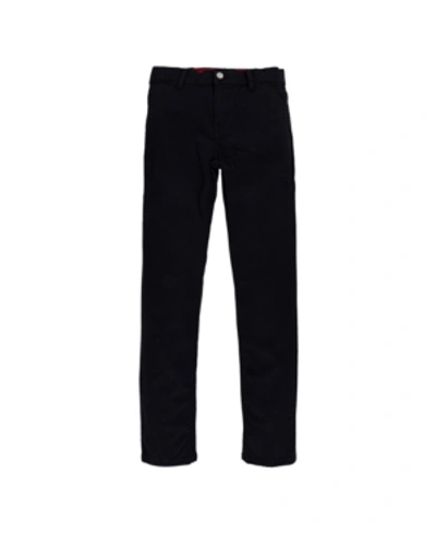 Levi's Kids' Big Boys 502 Regular Taper Fit Chino Twill Pants In Black