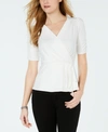 JOHN PAUL RICHARD PETITE RUCHED BELTED TOP