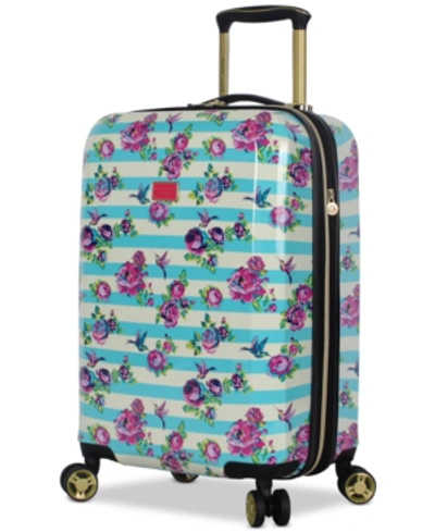 Betsey Johnson 20" Hardside Carry-on Spinner In Hummingbird