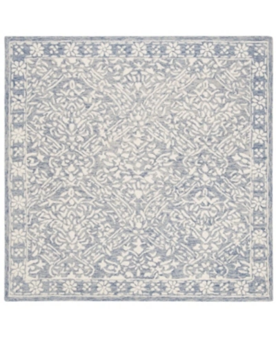 Ralph Lauren Olivier Lrl6935m Blue And Ivory 5' X 5' Square Area Rug