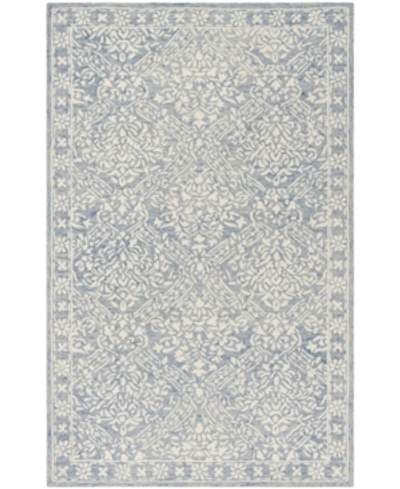 Ralph Lauren Olivier Lrl6935m Blue And Ivory 4' X 6' Area Rug