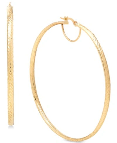 Italian Gold Hoop Earrings In 14k Gold In Yellow Gold