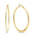 Steeltime 18k Gold Plated Stainless Steel Hoop Earrings In Gold-plated