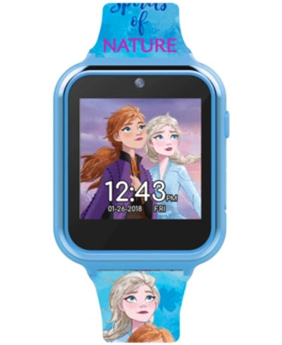 Accutime Kid's Frozen 2 Blue Silicone Strap Touchscreen Smart Watch 46x41mm