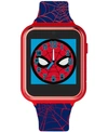 Accutime Kid's Spiderman Black Silicone Strap Smart Watch 46x41mm In Red