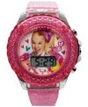 ACCUTIME KID'S JOJO SWIA DIGITAL PINK GLITTER SILICONE STRAP WATCH 36MM