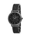 Bob Mackie Women's Black Alloy Bracelet Glitz Watch, 36mm In Black